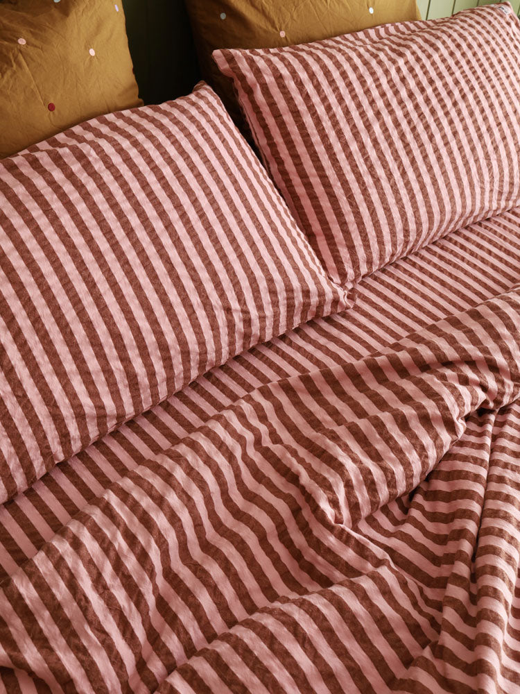 Sundae Seersucker Flat Sheet
