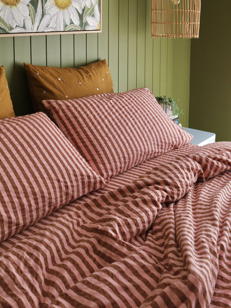 Sundae Seersucker Flat Sheet