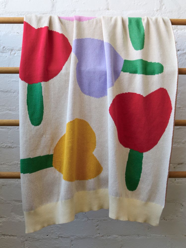Forget Me Not Knitted Baby Blanket