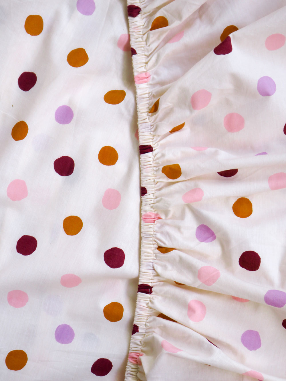 Dot Fitted Sheet - Berry  by Mosey Me