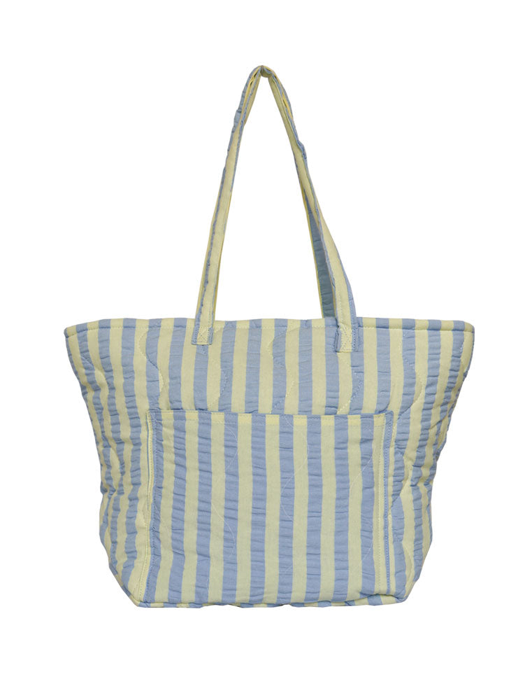 Butter Blue Seersucker Quilted Bag