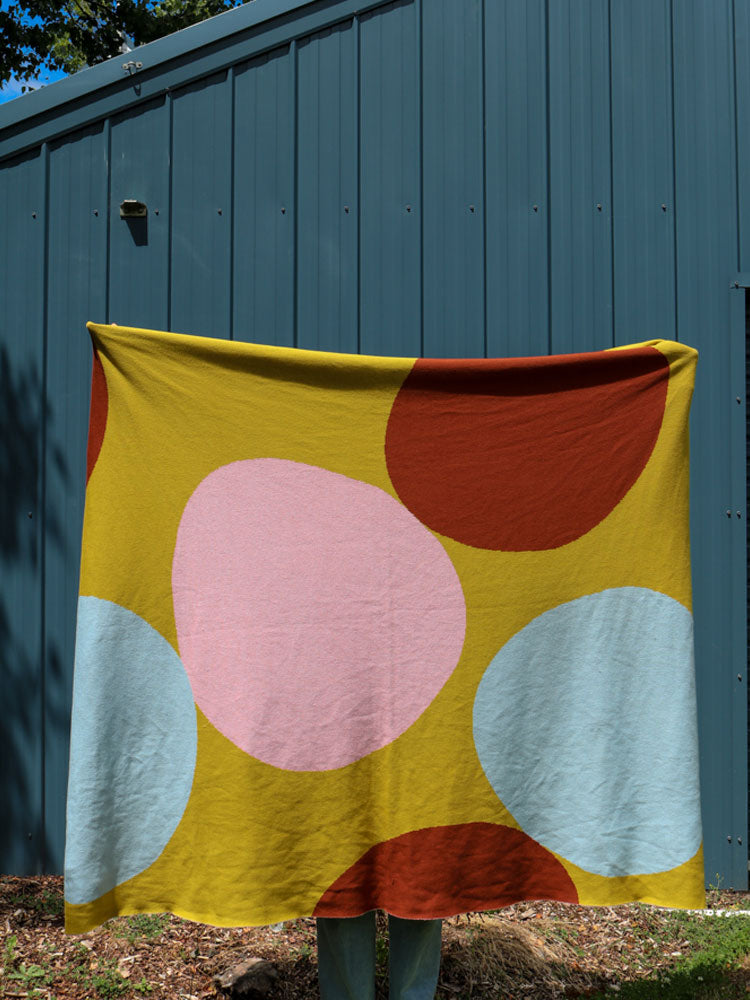 Pebble Knitted Throw  by Mosey Me