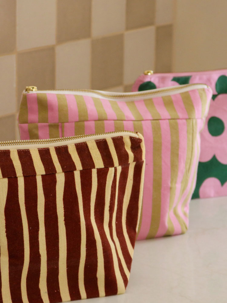 Strokes Cosmetic Bag  by Mosey Me