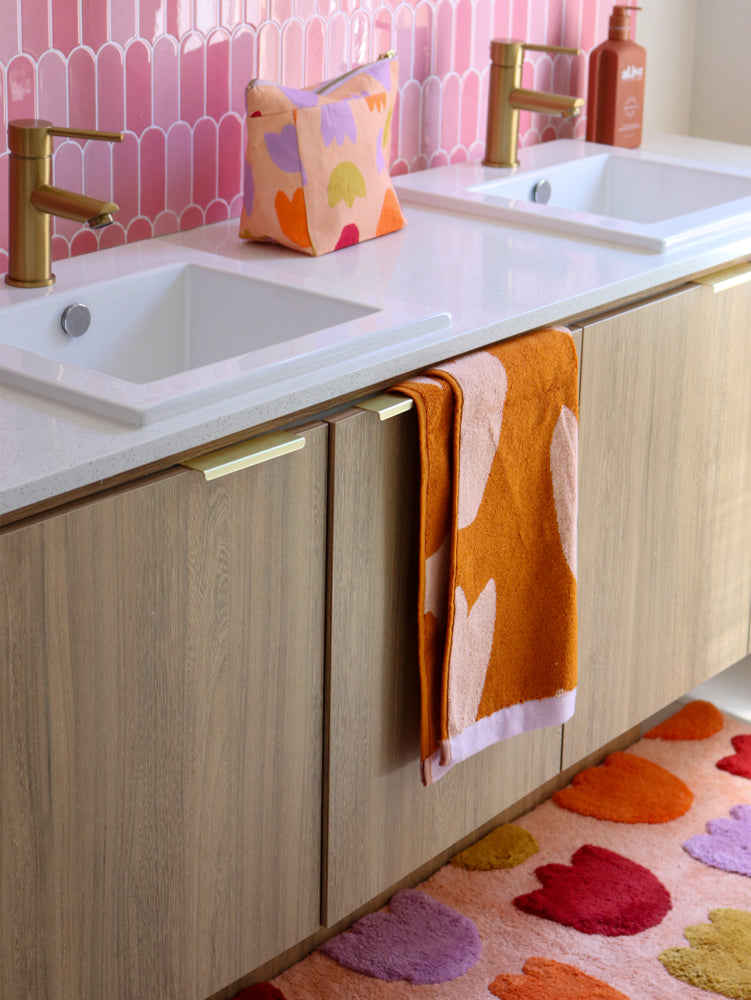 Tulip Fields Bath Runner  by Mosey Me