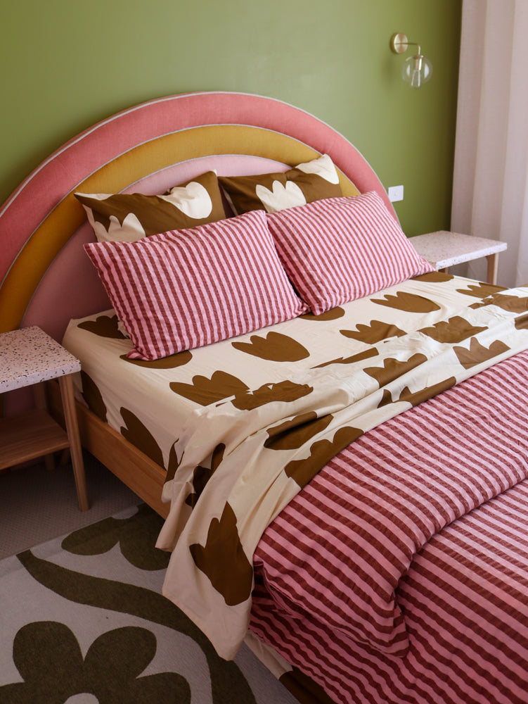 Tulip Flat Sheet - Cream  by Mosey Me