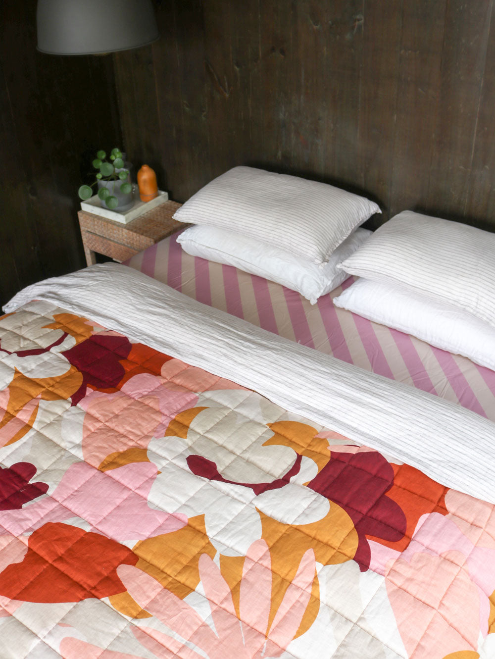 Clay Quilted Throw  by Mosey Me