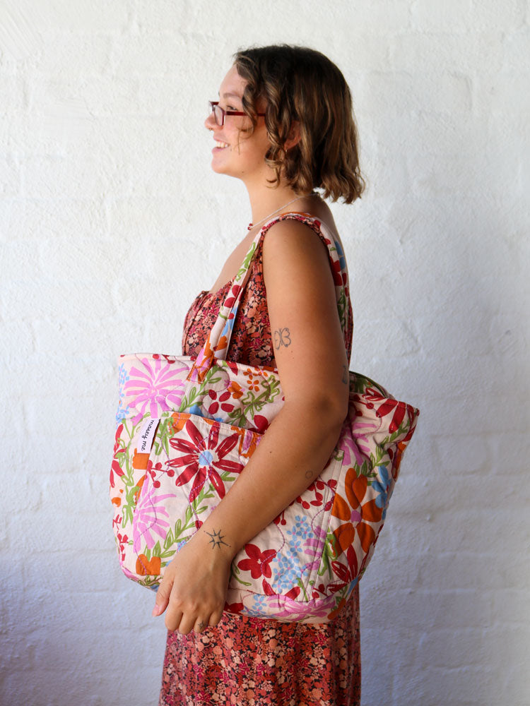 Winter Garden Quilted Bag  by Mosey Me