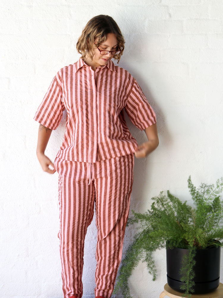 Sundae Seersucker Pyjama Set  by Mosey Me