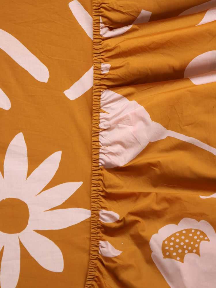 Floral Dreams Fitted Sheet - Tan