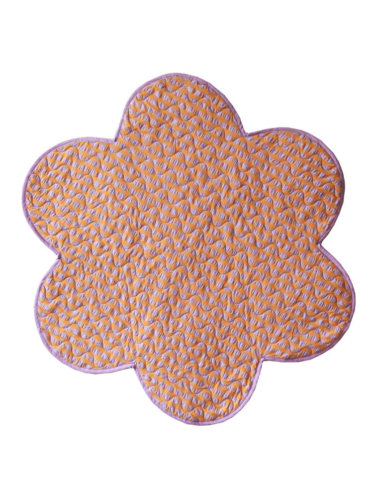 Kumquat Bloom Seersucker Playmat