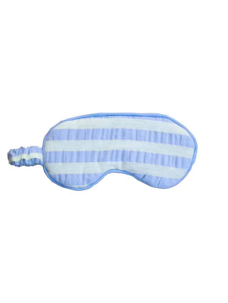 Butter Blue Seersucker Eye Mask  by Mosey Me