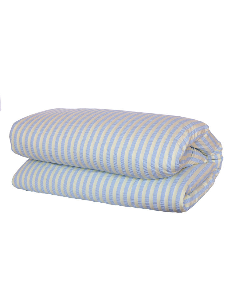 Butter Blue Seersucker Quilt Cover