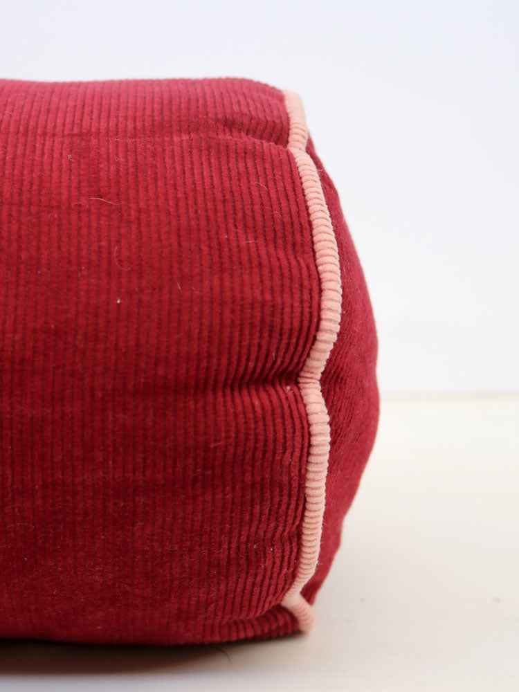 Corduroy Bolster - Ruby  by Mosey Me