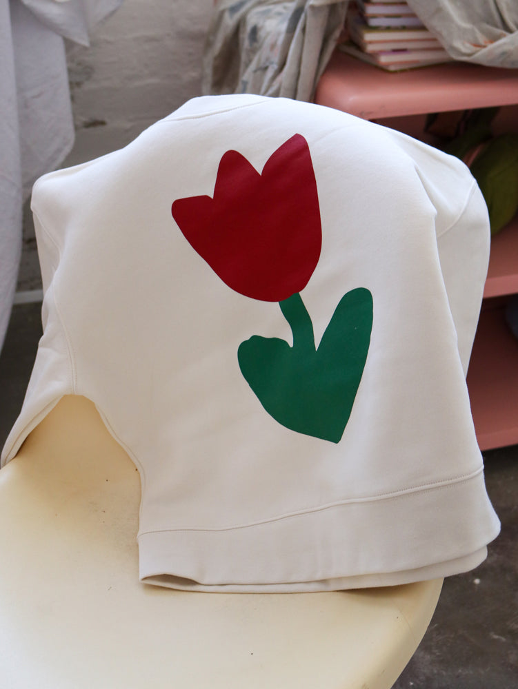 Tulip Sweater - Ecru  by Mosey Me