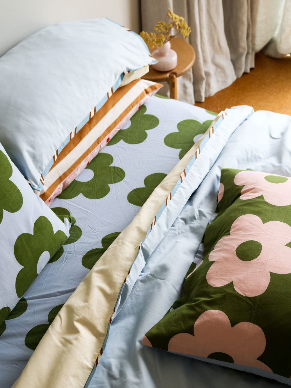 Flowerbed Fitted Sheet  by Mosey Me
