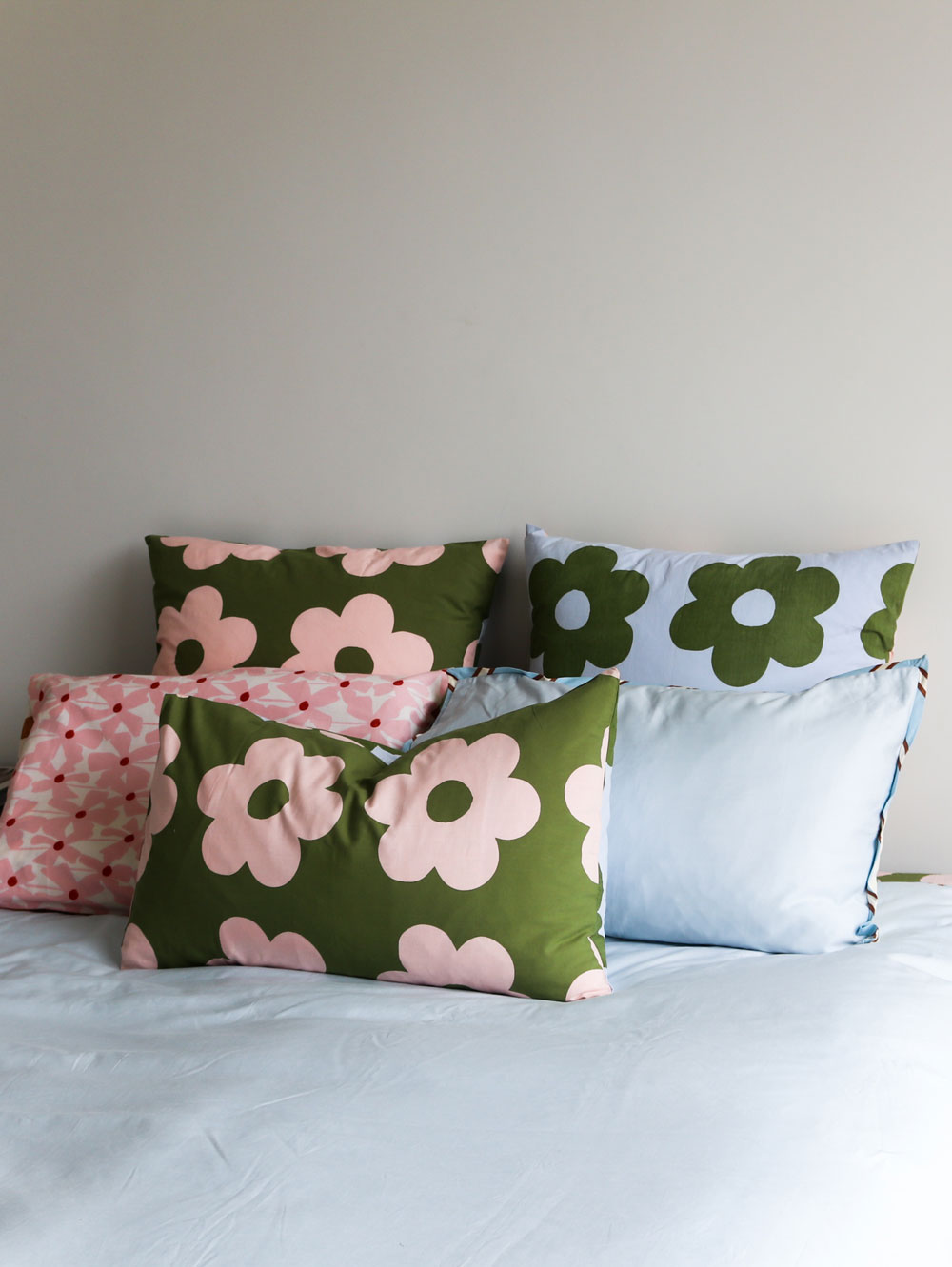 Flowerbed Euro Pillowcase Set  by Mosey Me