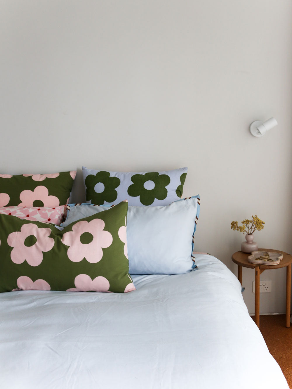 Flowerbed Euro Pillowcase Set  by Mosey Me