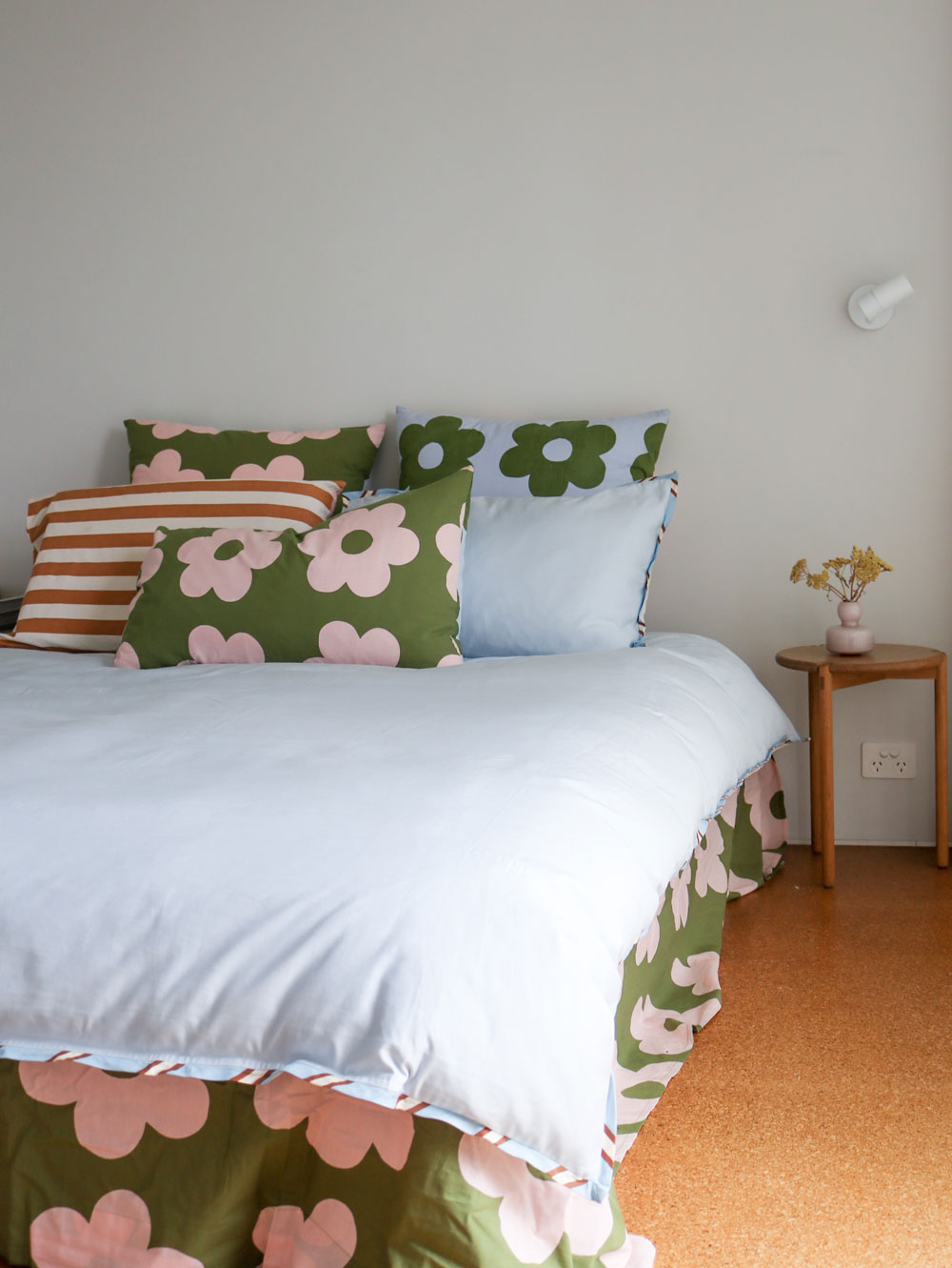 Flowerbed Flat Sheet  by Mosey Me