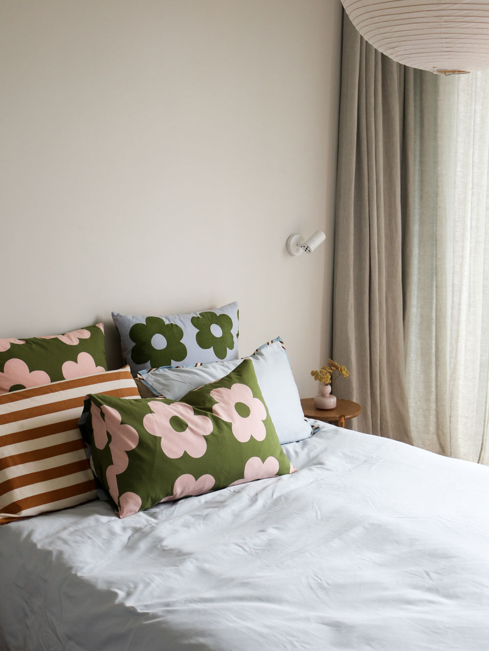Flowerbed Standard Pillowcase Set  by Mosey Me
