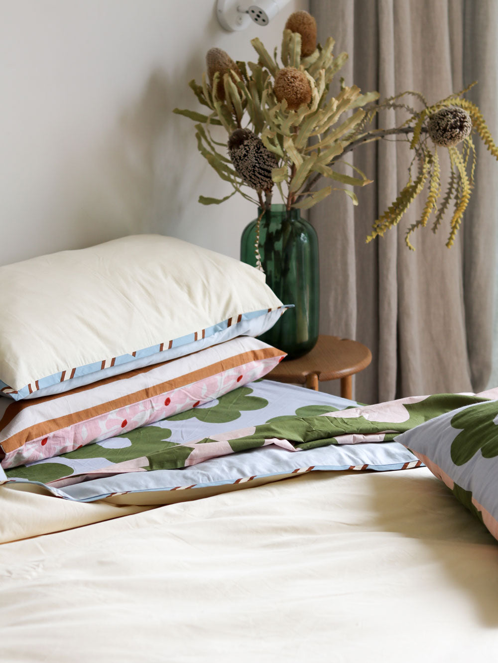 Flowerbed Fitted Sheet  by Mosey Me