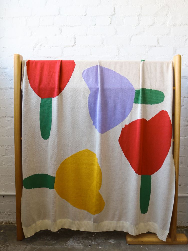 Forget Me Not Knitted Throw