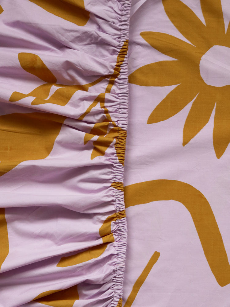 Floral Dreams Fitted Sheet - Lilac