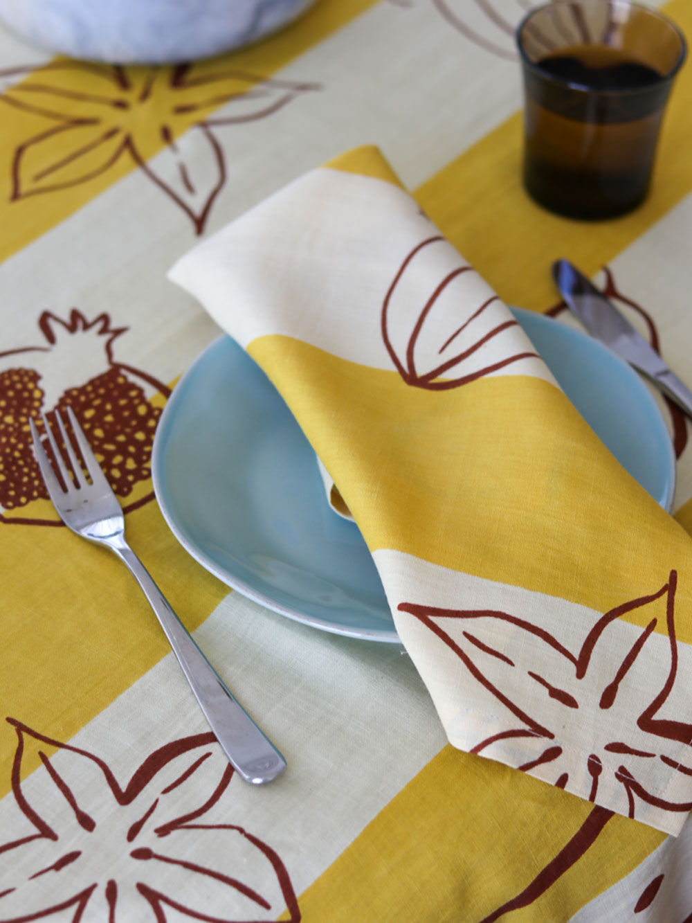 Winter Fruit Tablecloth  by Mosey Me