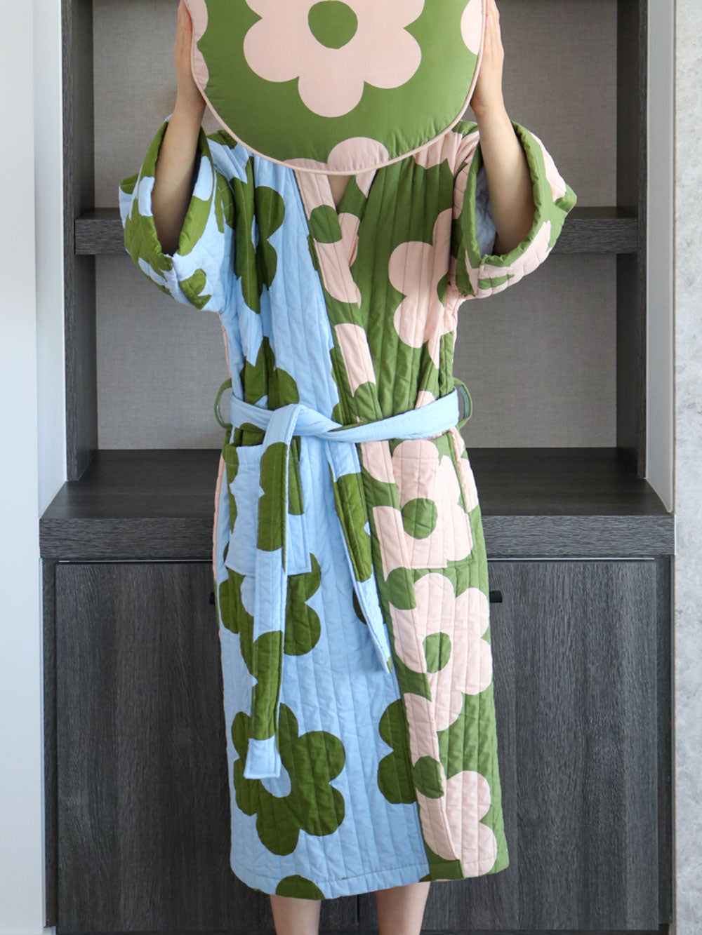 Flowerbed Quilted Robe  by Mosey Me