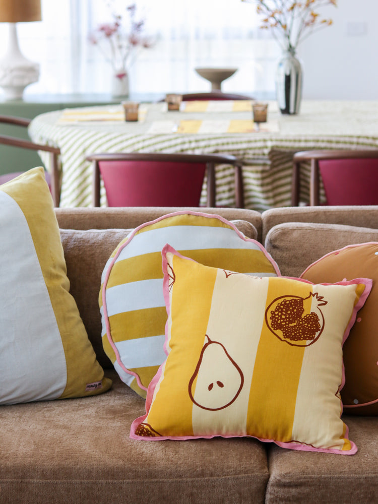 Winter Fruit Cushion  by Mosey Me