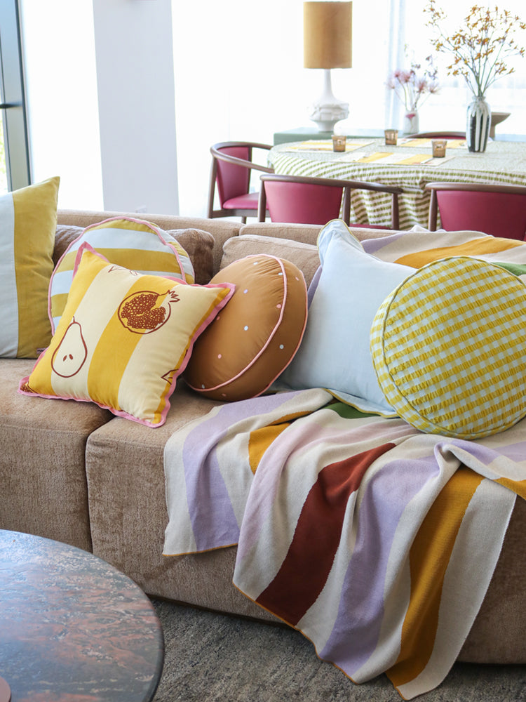 Winter Fruit Cushion  by Mosey Me