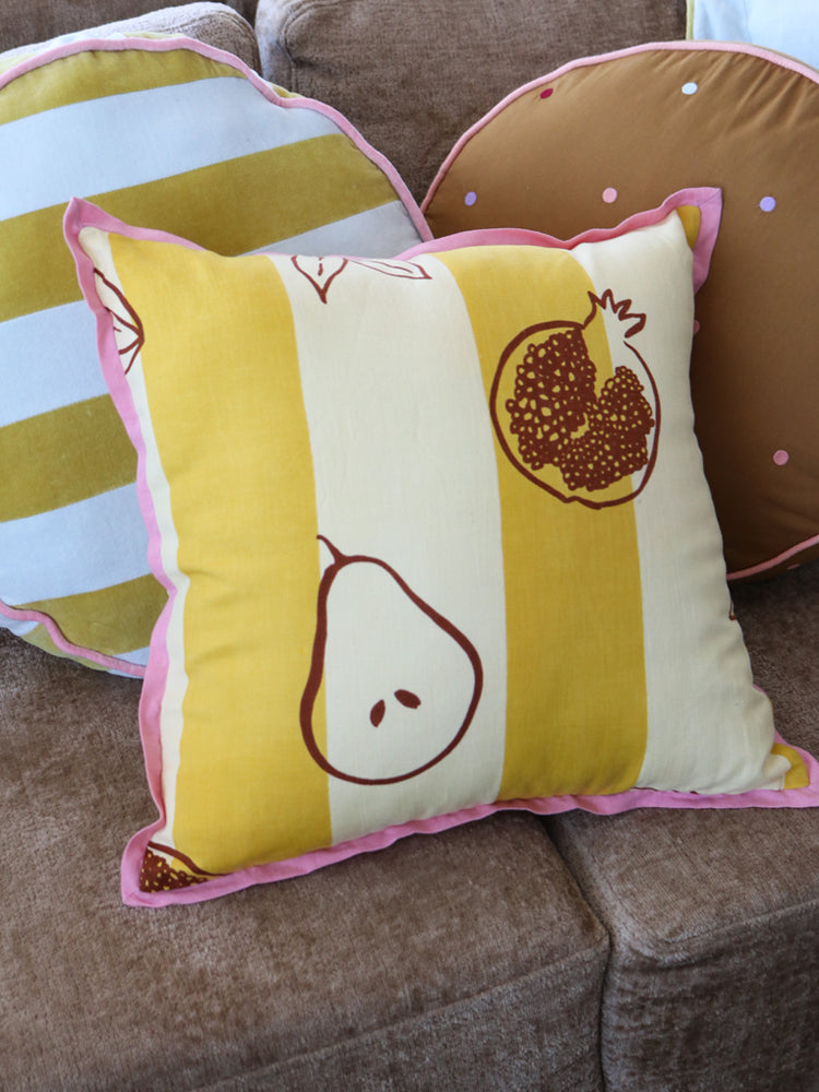 Winter Fruit Cushion  by Mosey Me