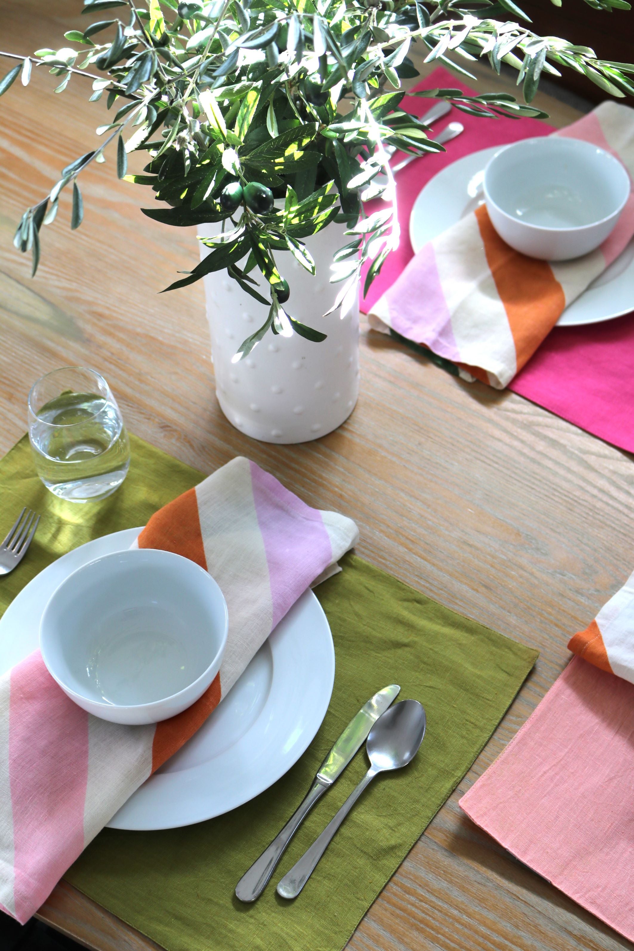 Maypole Stripe Napkin Set  by Mosey Me
