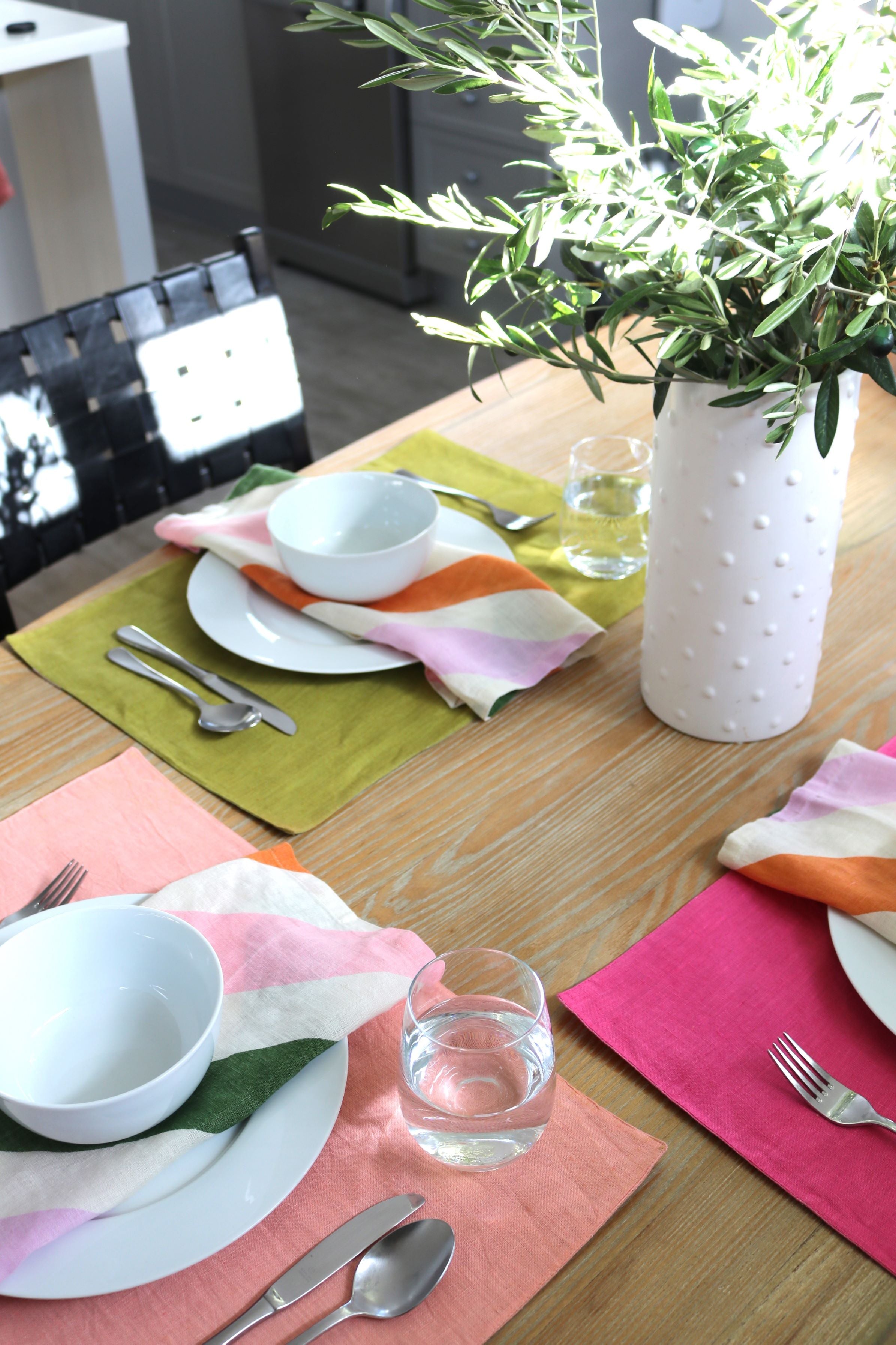 Maypole Stripe Napkin Set  by Mosey Me