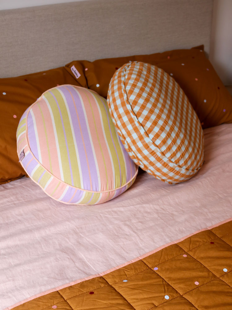 Miami Stripe Round Cushion