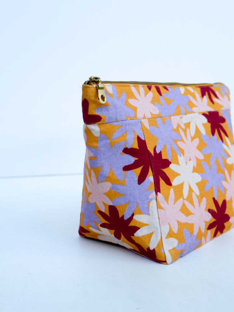 Crimson Floral Cosmetic Case  by Mosey Me