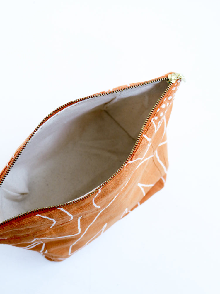 Outline Floral Cosmetic Case  by Mosey Me