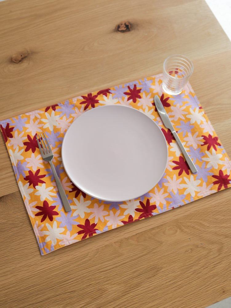 Placemat Set &amp; Napkin Set Bundle - Crimson Floral  by Mosey Me