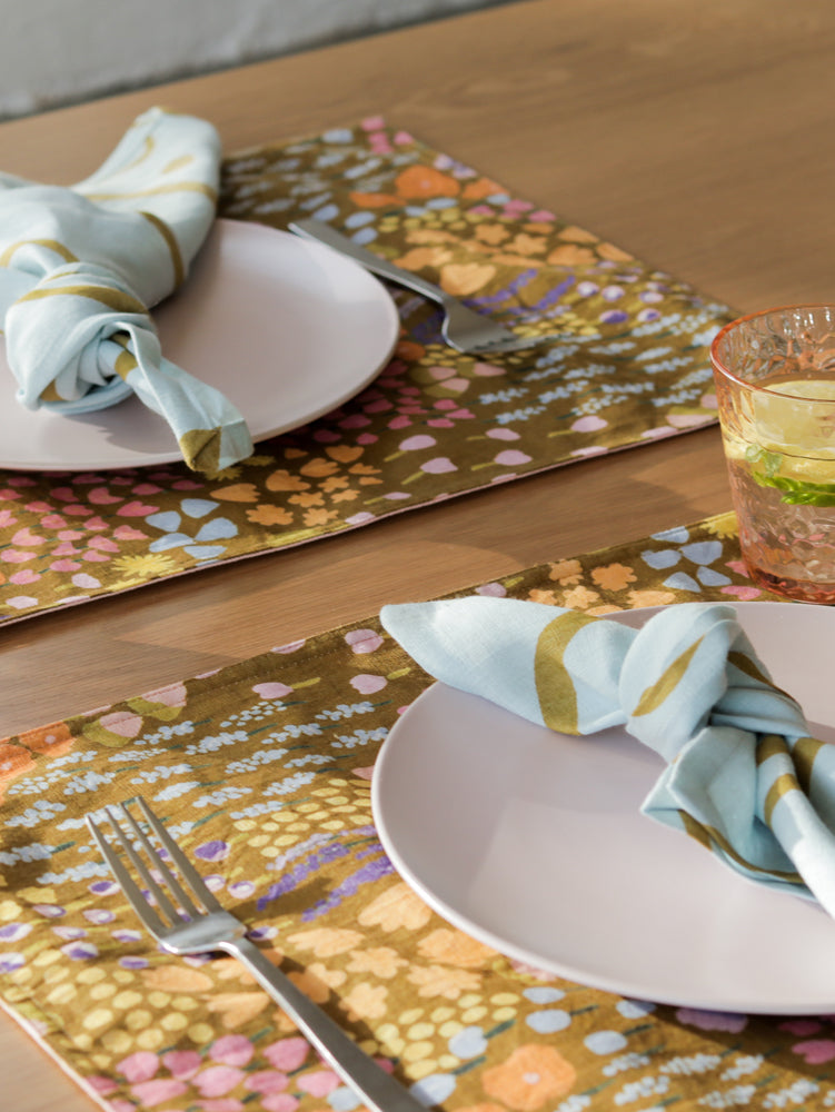 Placemat Set &amp; Napkin Set Bundle - Meadow  by Mosey Me