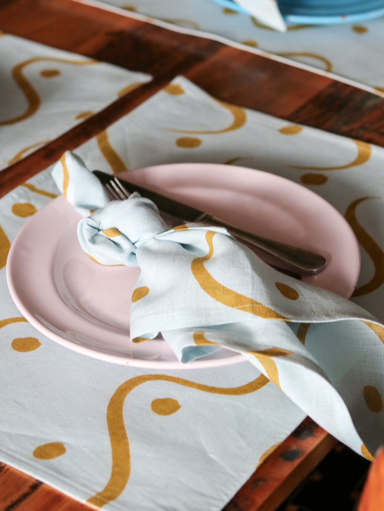 Whitewash Placemat Set  by Mosey Me