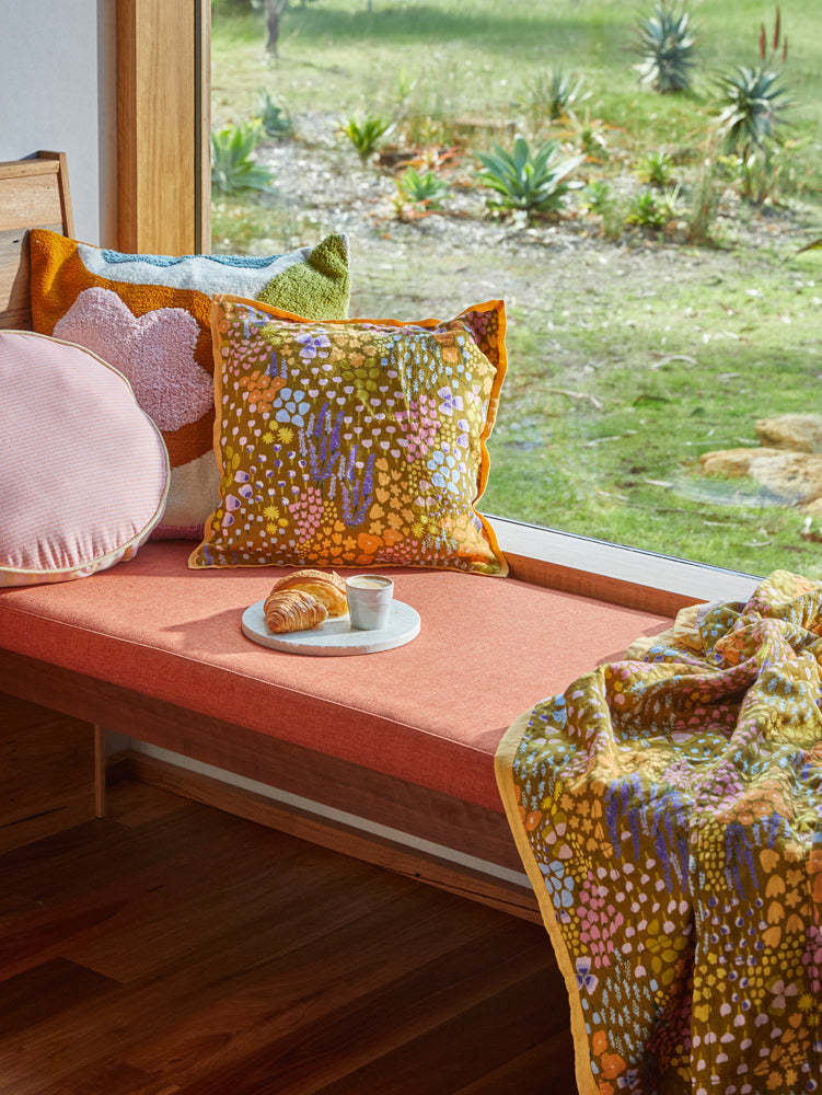 Meadow Linen Cushion  by Mosey Me