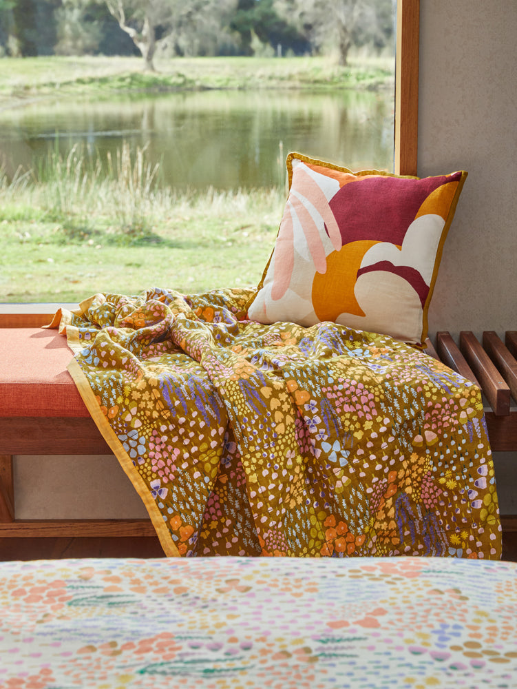 Meadow Quilted Throw  by Mosey Me