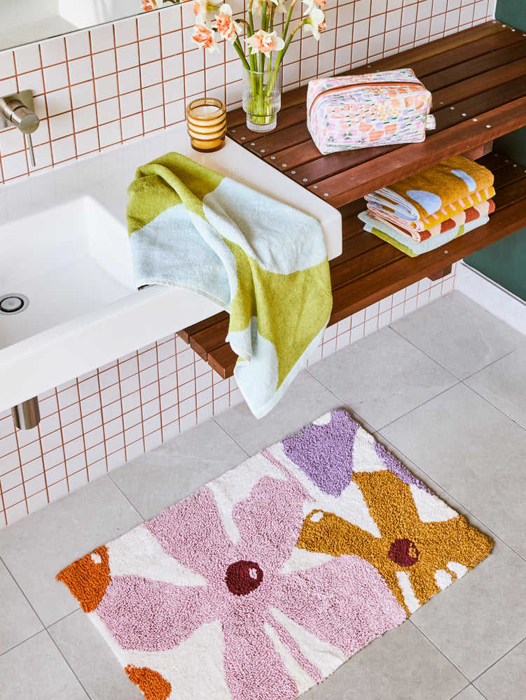 Poppy Bath Mat  by Mosey Me