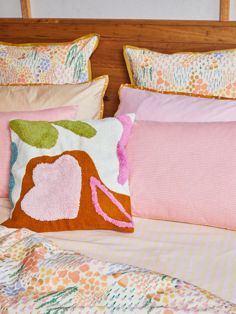 Woven Stripe Standard Pillowcase Set  by Mosey Me