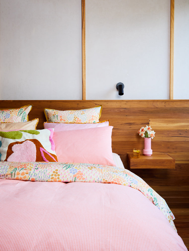 Woven Stripe Quilt Cover  by Mosey Me