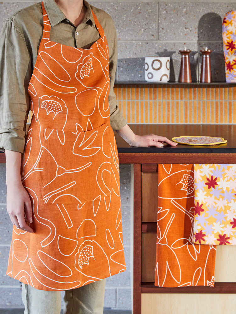 Outline Floral Apron  by Mosey Me