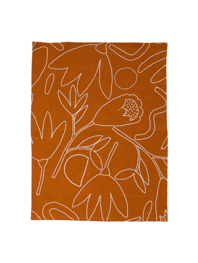 Two Tea Towels Bundle - Outline Floral &amp; Whitewash  by Mosey Me