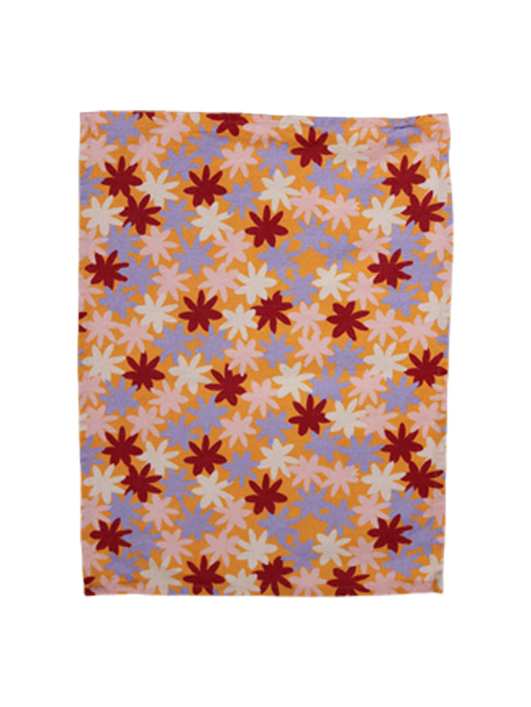 Two Tea Towels Bundle - Crimson Floral &amp; Outline Floral  by Mosey Me