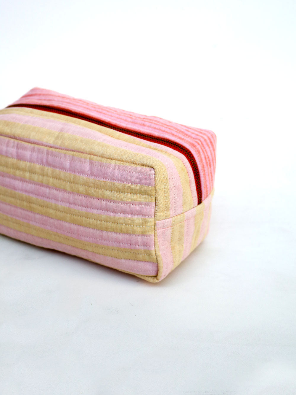 Woven Stripe Quilted Dopp Kit  by Mosey Me