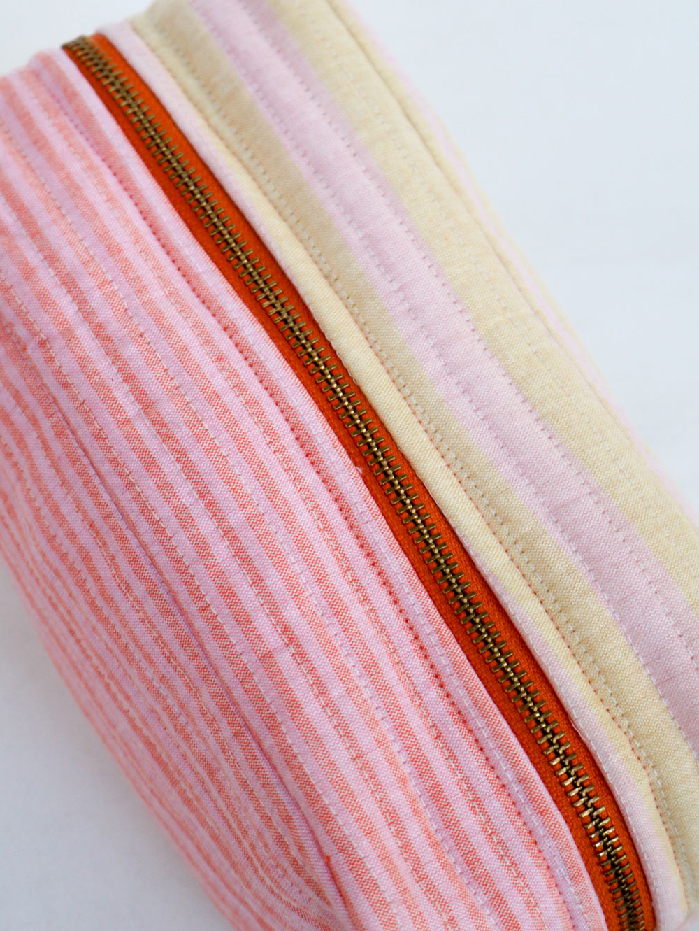 Woven Stripe Quilted Dopp Kit  by Mosey Me