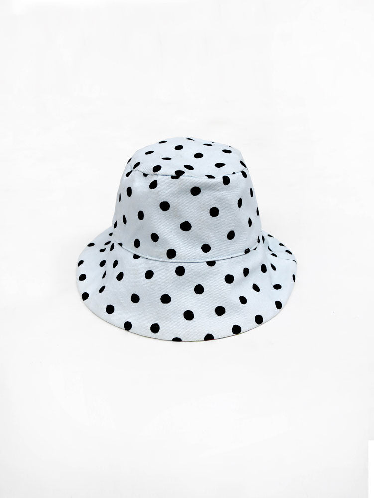Reversible Bucket Hat - Dot/Fleur  by Mosey Me